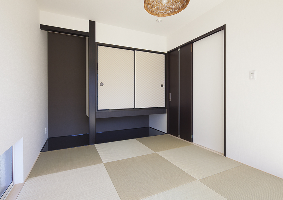 和室は、Jさんがご覧になった展示場と同じデザイン。モダンな印象になっています。